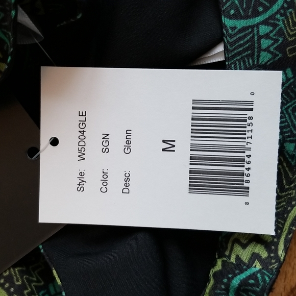 (M) NWT RVCA Glenn Racerback Flowy Front Slit Printed Maxi Dress Vacation Summer - Picture 5 of 13